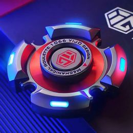 Fidget Spinners for Adults and Kids Stress Anxiety ADHD Relief Figets Toy Metal Finger Hand Spinner Toys with Luminous Light 240515