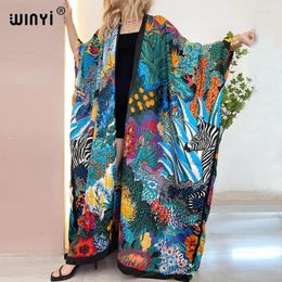 Africa Middle East Kimono Women Cardigan Stitch Cocktail Sexcy Boho Maxi African Holiday Batwing Sleeve Silk Robe