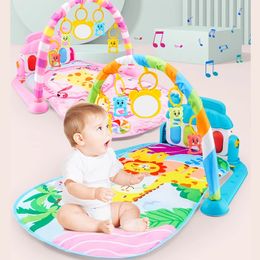 Music Baby Activity Fitness Stand Game Mat Childrens Carpet Puzzle Mat Carpet Piano Keyboard Baby Game Mat Crawling Game Mat Baby Toy Gifts 240511