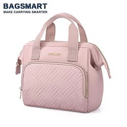 BAGSMART Travel Makeup Bag Cosmetic Bag with Wide-open and Carry Handle Toiletries Travel Organizer Case for Women Accessories 240515
