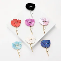 Brooches Design Acrylic Flower Brooch High-end Fashion Large Petal Pin Corsage Ornament Temperament Coat Suit Badge