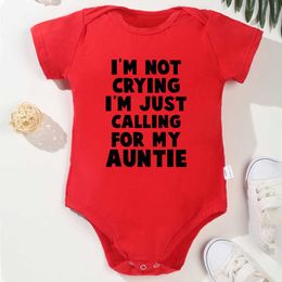 Rompers Auntie Gifts Baby Boys and Girls Clothing Cotton Short sleeved O-neck Family Newborn Onesie Pyjamas Popular in Europe Fast DeliveryL2405L2405