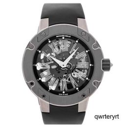RM Tourbillon Wrist Watch Rm033 Extra Flat Automatic Titanium Mens Strap Watch Rm033 Al Ti