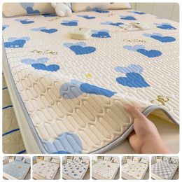 Latex Summer Mattress Set Cooling Felt Mattress and Pillowcase Cold Sleep Mattress Used for Summer Breathable Folding Cold Mattress Home Decoration 240514