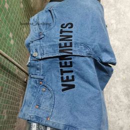 Vetements Men S jeans Donne di alta qualità Real di alta qualità Ricordato Pantaloni a gamba dritta casual 230823 4243