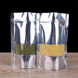 Aluminum Foil Window Zip Lock Bag Stand up Visiable Snack Biscuits Spice Heat Sealing Pouches Factory price expert design Quality LL