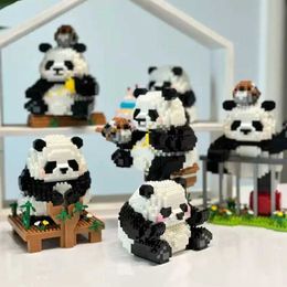 Blocks Micro Assembly Small Particle Education Toy Building Blocks Childrens Gift Boys and Girls Panda 3D Puzzle Game WX