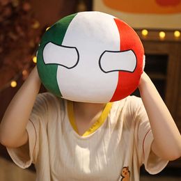 World Throw Soft Polish Ball Large National Flag Round Pillow Dolls Children's Doll Cushion Plush Toy Christmas Gift