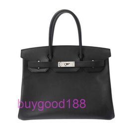 Aa Bridkkin Top Luxury Designer Totes Bag Stylish Trend Shoulder Bag 30 Black Leather Handbag AuthenAtic Womens Handbag