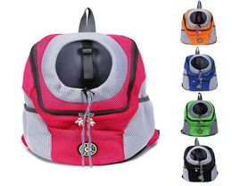 Pet Outdoor Carrier Backpack Dog Front Bag for Large Medium Small Dogs Double Shoulder Portable Travel Backpack Carry Bag Y11272591647