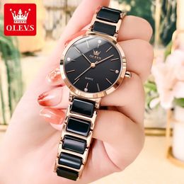 JSDUN Fashion Elegant Watch for Women Japanese Movement Ceramics Strap Luxury Ladies Bracelet Quartz Watches Gifts Reloj Mujer 240515