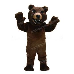 2024 High Quality Dark Brown Bear Mascot Costume Anime Costume Christmas Halloween Advertising Birthday Party Free Shpping Adult Size
