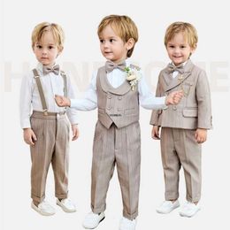 Kids Beaufitul Photograph Suit Baby Boys Luxurious Birthday Dress Children Formal Wedding Party Performance Dance Tuxedo Wear