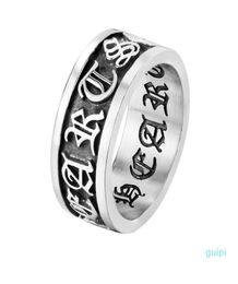 Men Punk Vintage Band Rings fashion individuality carving motorcycle titanium Stainless Steel cross Trend Hip Hop Ring jewelry acc7654329