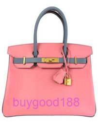AA Briddkin Top Luxury Designer Totes Bag Stylish Trend Shoulder Bag 30 Special Order Pink Rose Blue Gold Hardware Womens Handbag