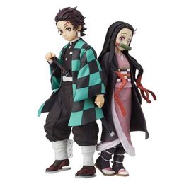 Action Toy Figures 18cm Anime cartoon characters brother and sister figure Action Figure Warrior PVC Model Toys Desktop ornaments Y240516