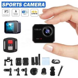 Sports Action Video Cameras HD Wifi Mini V8 Motion Camera 4K 60FPS with Remote Control Screen Waterproof DV Motion Camera B240516