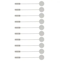 Brooches 10pcs Blank Setting Disc Glue Cm Hat Pin Lapel Base For DIY