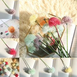 Decorative Flowers 1pc 36cm Artificial Flower Silk Small Dandelion DIY Wedding Bouquet Home Room Table Decoration