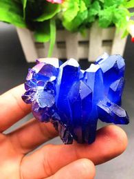 Decorative Figurines Angel Aura Crystal Quartz Titanium Flower Natural Stones And Minerals Stone Decoration For Home