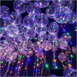 Led Strings 24 Inch Bobo Balloons Lights 30 50 100 Leds Luminous String Light For Christmas Halloween Wedding Party Home Decoration Dr Dhtjd