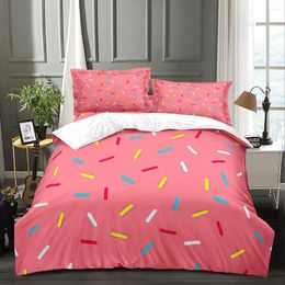 Bedding Sets Ice Cream Duvet Cover Set Pink Donut Glaze Comforter Microfiber Soft Include 1 2 Pillowcases