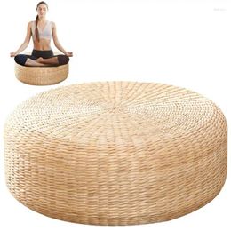 Pillow Hand Woven Straw Seat Japanese Style Handcrafted Eco-Friendly Padded Knitted Flat Mats Home Tatami Floor