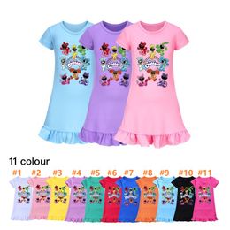 The Amazing Digital Circus 2-14 years Girls Dress New Summer Kids Cartoon Pajamas Teenager Night Dresses Baby Nightdress Children Clothes