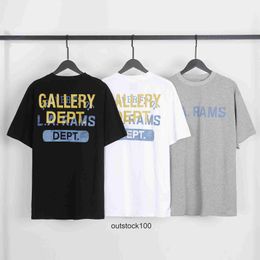 Gallerry Deept High end designer T shirts for Trendy Gold Plated Letter Printed Loose Short sleeved Tshirt for Men and Women Trendy Pure Cotton Bottom With 1:1 original