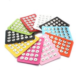 Jewellery Stand 10 Colours Noosa Snap 18Mm Button Display Black Leather For 24 Pcs Holder Drop Delivery Packing Dhjfs
