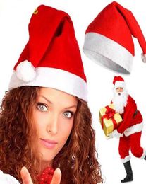 XMAS Party hats Santa Claus red cap children kids men women adults Christmas Hats Non Woven Christmas Decor Cosplay props festive 5274868