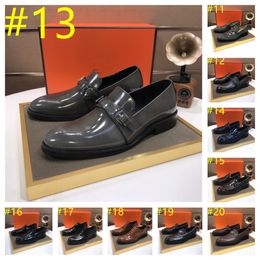 2024 Italian Dress Shoe Fashion Leather Men Business Flat Shoes Black Brown Breathable Man Formal Office Working Shoes size 38-46