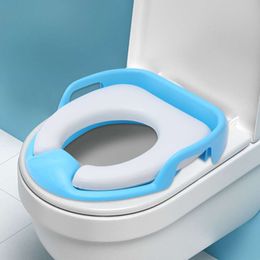 PVC padded children's portable auxiliary infant training toilet seat for male and female babies L2405
