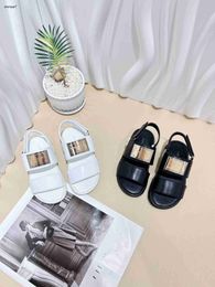 Top baby Sandals Kids shoes Cost Price Size 26-35 Including cardboard box Rectangular metal plaque decoration child Slippers 24April