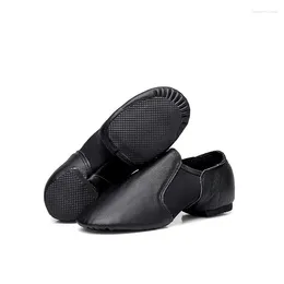 Dance Shoes Genuine Leather Ballet Teacher's Sneaker Sandals Ladies Girls Excerise Elastic Jazz 1cm