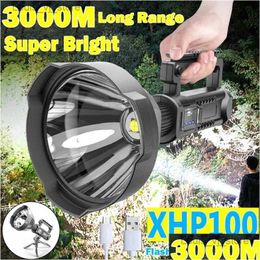 Flashlights Torches Portable Powerf Led Flashlight Mountable Bracket Handheld Searchlight Usb Rechargeable Spotlight Waterproof Torch Dhbam