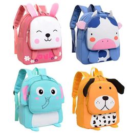 Backpacks Portable Kindergarten Childrens Backpack Cartoon Animal Childrens School Backpack Boys and Girls Korean Baby Backpack 2-6Y d240516
