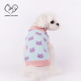 Dog Apparel Knitwear Pet Winter Warm Clothes Sweaters For Small Cat Clothing Schnauzer Poodle Kitten Supplies Accessories