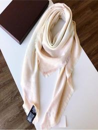 Classic fashion Scarf for Women wool silk cashmere Letter Shawl 2 Colour Ladies Scarves Size 140x140cm4158138