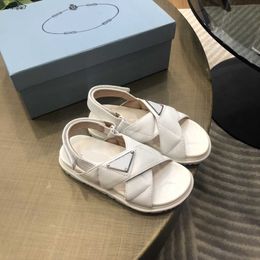 Top designer kids shoes high quality baby Sandals Size 26-35 Metal geometric logo decoration girl Slippers Box Packaging July10