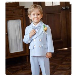 Children 1Year Birthday Gift Photograph Party Performance Costume Boys Green Wedding Suit Baby Kids Formal Ceremony Tuxedo Dress