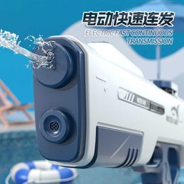 Sand Play Water Fun New Hand Self Integrated Large Capacity Automatic Absorption High Speed Continuous Fire Electric Gun Chen Hai Toy H240516