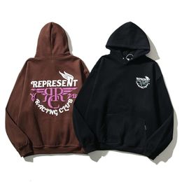 REPRESENT American Trendy 3D Letter Foam Printed Hoodie High Street Men's and Women's Hoodies