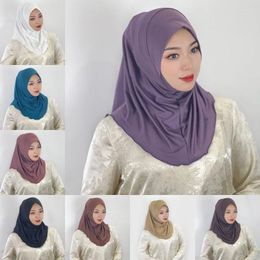 Ethnic Clothing Middle East Turban One Piece Amira Ramadan Eid Muslim Women Hijab Easy To Wear Scarf Islamic Full Cover Headwraps Arab