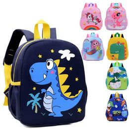 Backpacks New childrens backpack school bag cute cartoon animal printed boys and girls kindergarten backpack childrens school bag d240516