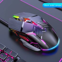 New USB Mouse Computer Wired Mouse Gaming Wired Mouse Glow Mute Mouse Office Gaming Universal PC Mouse Gamer Laptop Accessories