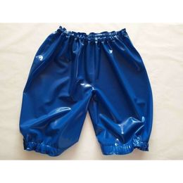 100% pure latex rubber navy blue boxer shorts/pants with tight lace 0.4mm S-XXL - handmade for masquerade ball