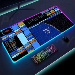 Mouse Pads Wrist Rests Spacecraft RGB Mousepad Large Gaming Mousepads Luminous Universe Mouse Pads 40x90cm LED Mouse Mat Desk Pad Backlit Keyboard Mats J240510