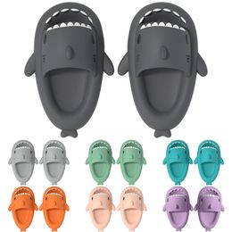 03 Mens Women Shark Summer Home Solid Colour Couple Parents Outdoor Cool Indoor Household Funny Slippers GAI