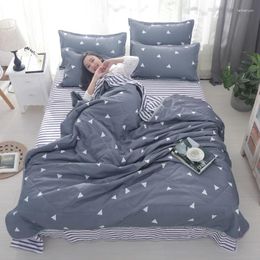 Bedding Sets Gray Environmentally Friendly Skin Sheets Bed Mattress Quilt Pillowcase Four-piece Set Linens Textile Products51